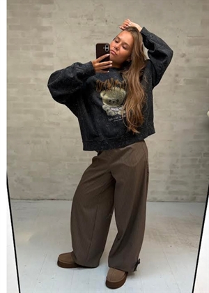 Isoli crewneck teddy forest vintage wash Phantom A1060093 Ganni 